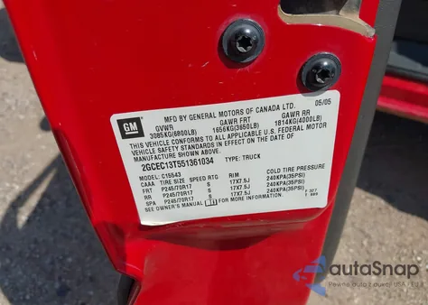 2005 Chevrolet Silverado 1500 Ls from USA, damaged, VIN 2GCEC13T551361034